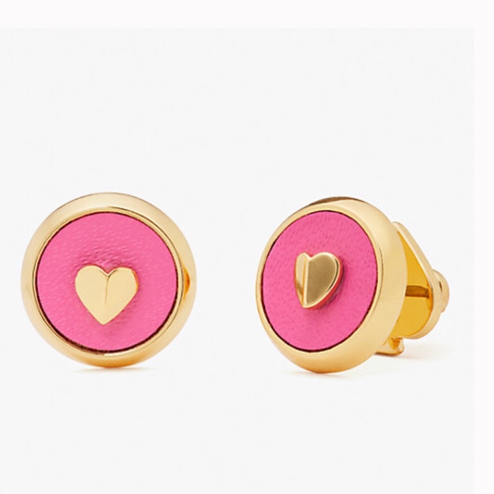 $58 Kate Spade heartful stud earrings watermelon studs
